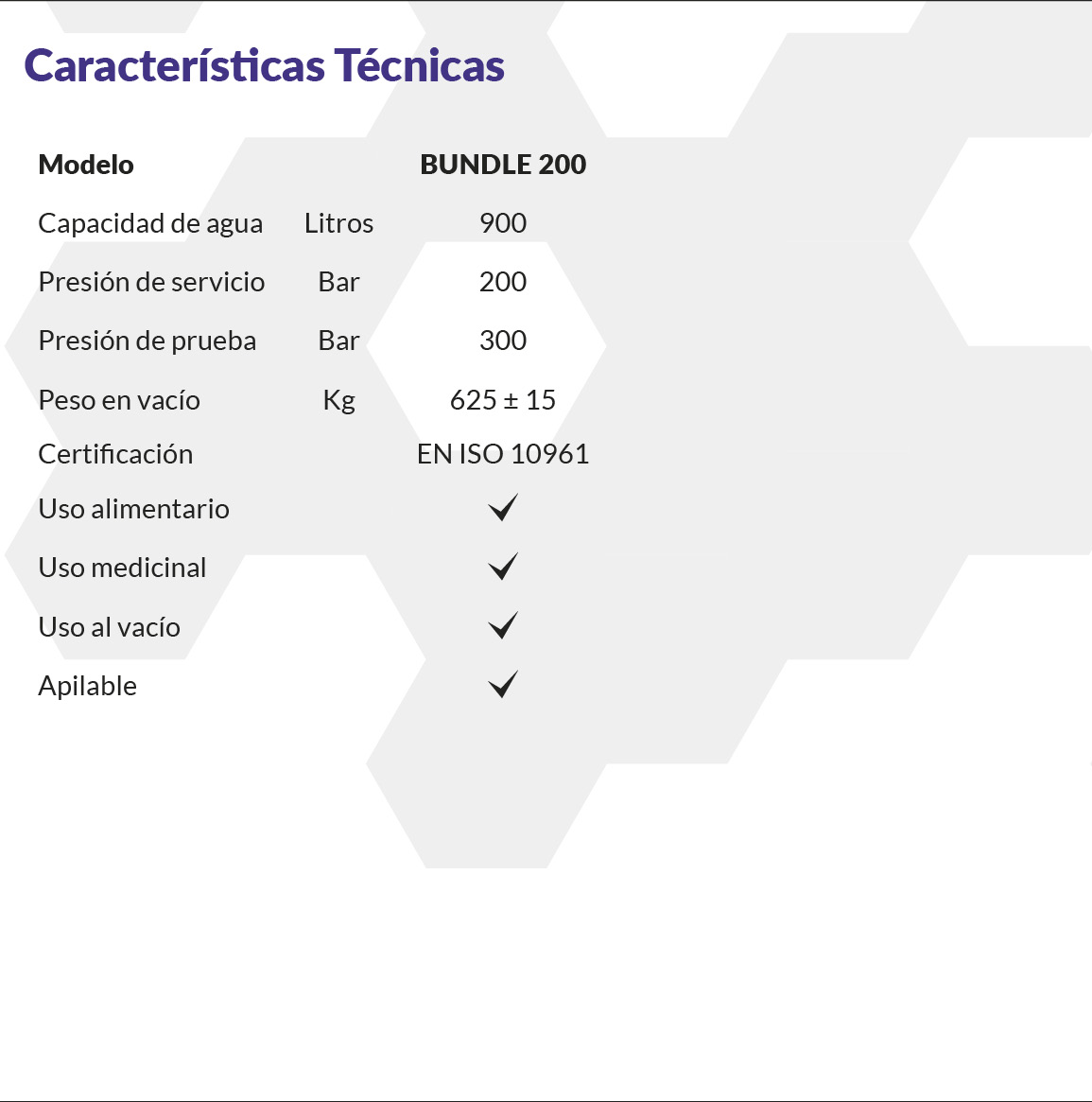 Technical specifications Carbotainer
